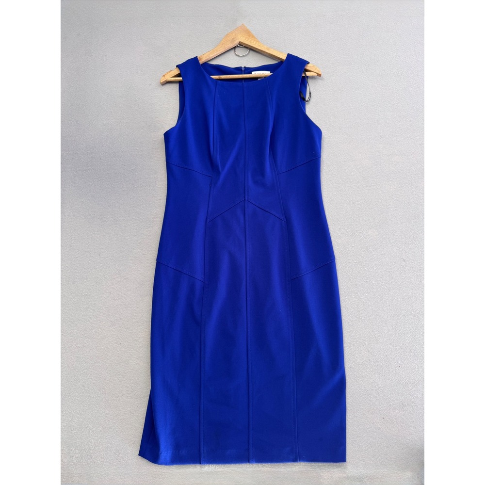 Calvin Klein Royal Blue Sleeveless Sheath Dress Size 10 CD4C1N4Q CDTTGW1173